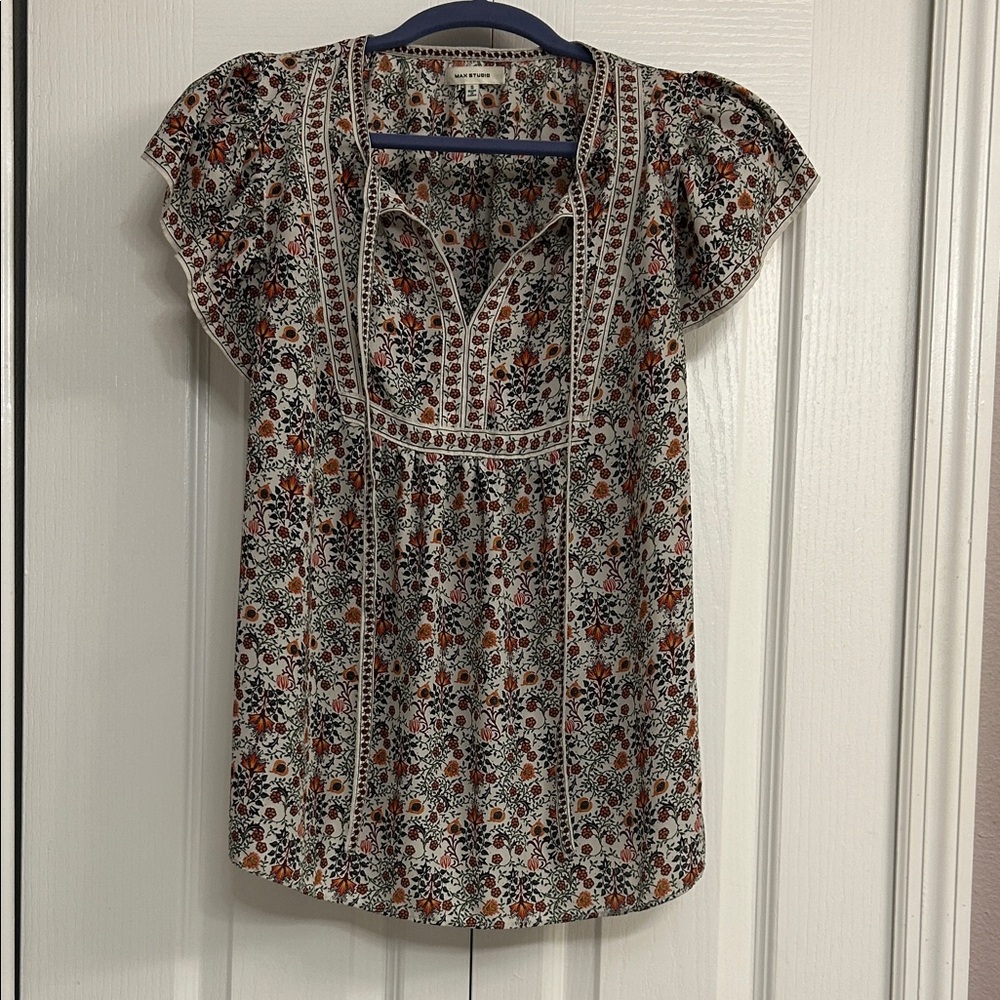 Max Studio Multicolor Floral Blouse
